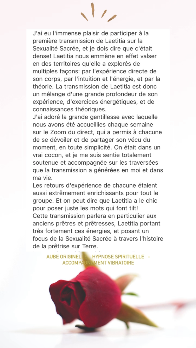 LaetitiaOllivro Témoignage Sexualitée sacrée Aude Var
