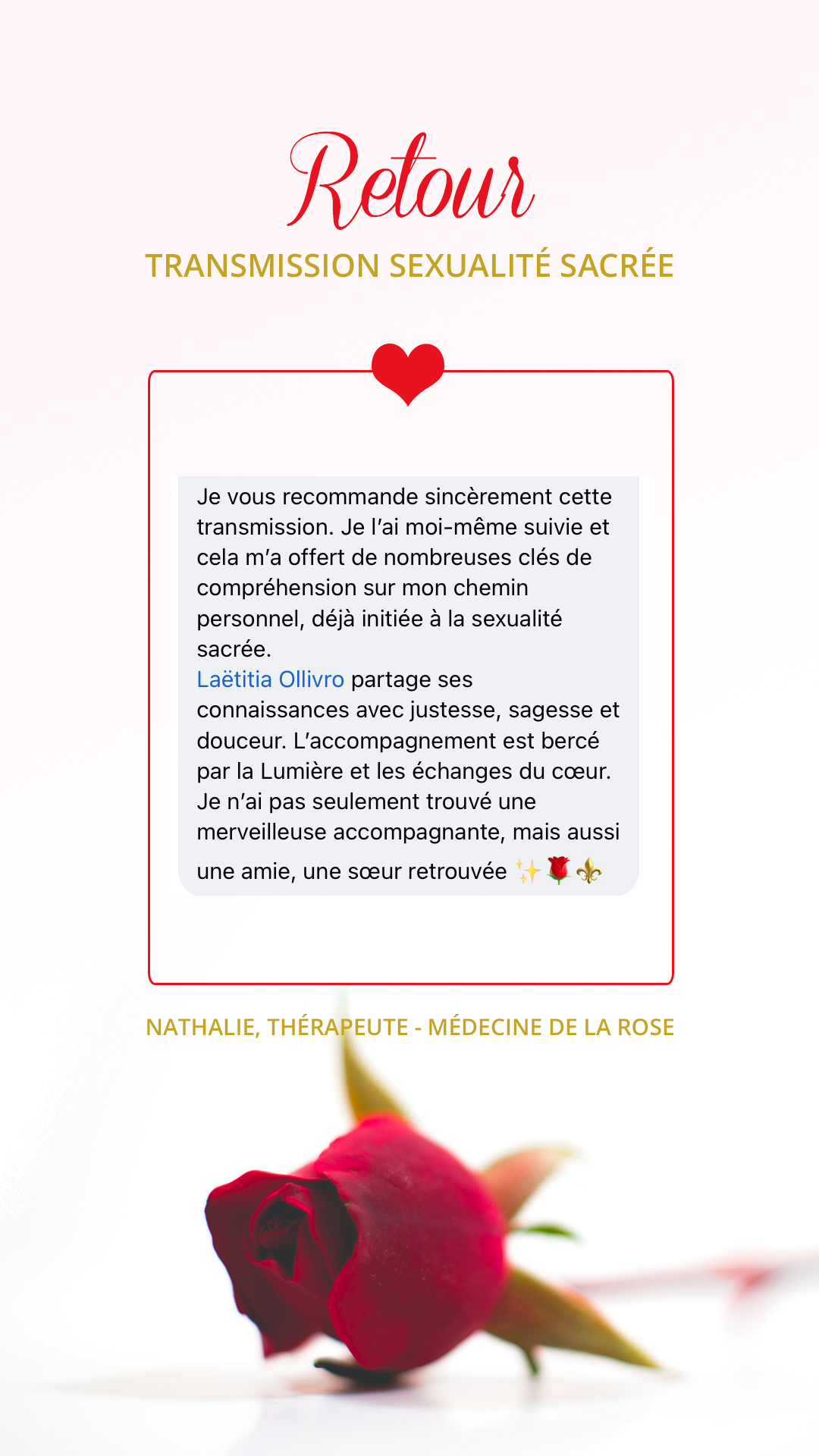 LaetitiaOllivro Témoignage Sexualitée sacrée Nathalie Var